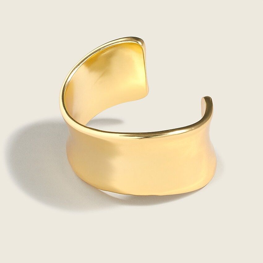 Hammered texture wave cuff | J.Crew US