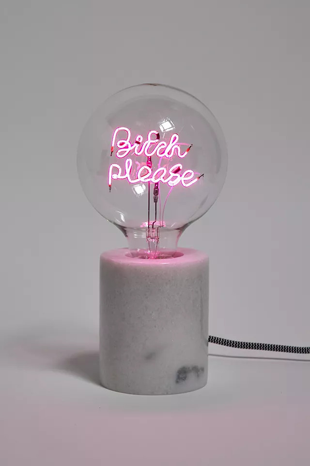 Pink B*tch Pls Motif Light Bulb | Urban Outfitters (EU)