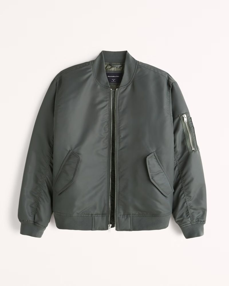 Relaxed Bomber Jacket | Abercrombie & Fitch (US)