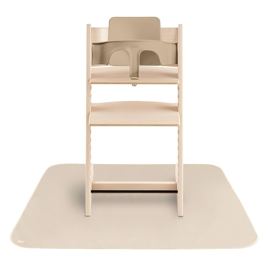 mushie Baby Splat Mat 42.5x42.5 Inch (Fog) | Water Resistant for Under High Chair and Infant Play | Amazon (US)