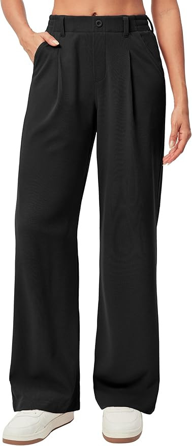 Ewedoos Wide Leg Pants Woman Stretchy Work Dress Pants Women Trendy 2026 Business Casual Outfits ... | Amazon (US)