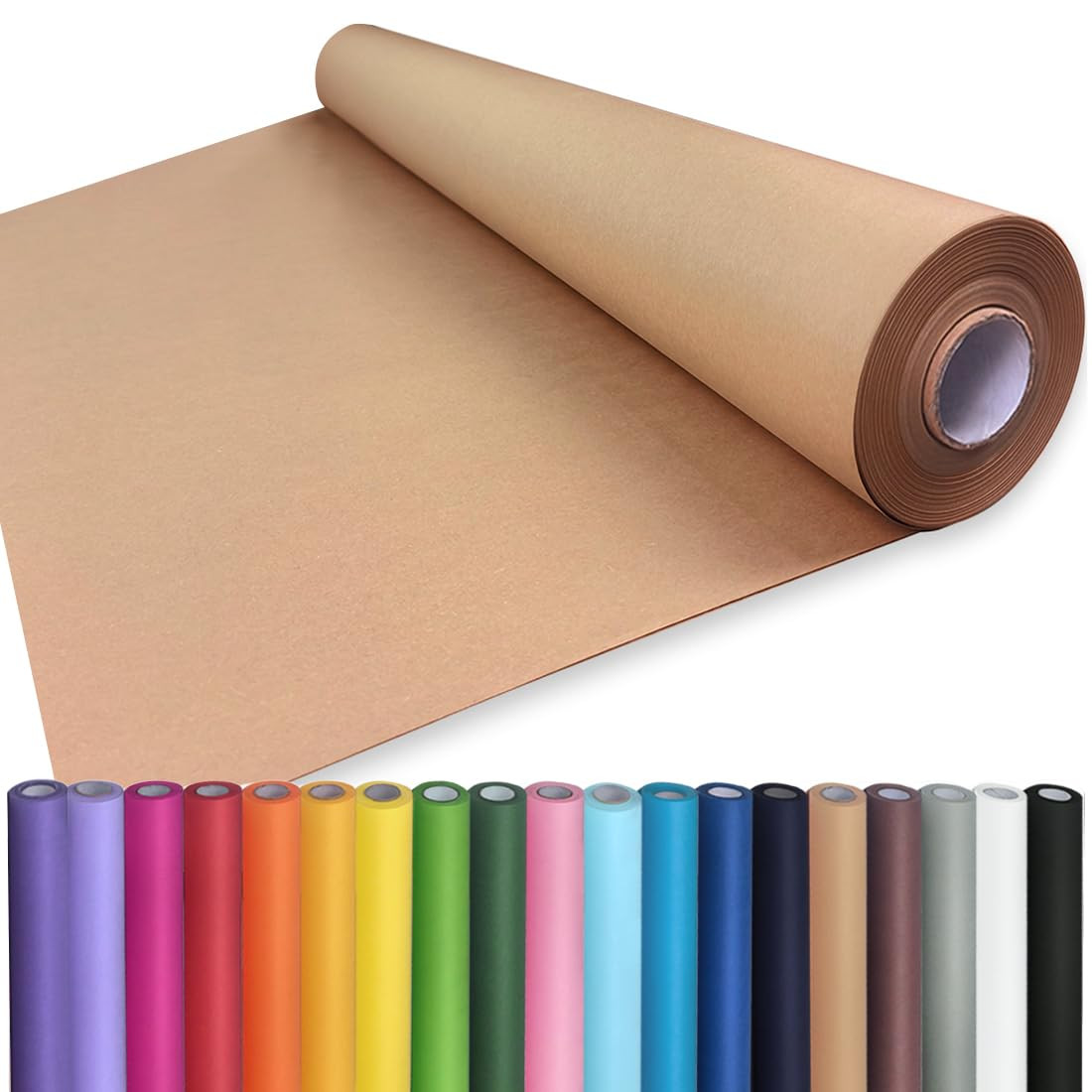 PerkHomy 36" x 1,440" (120') Brown Kraft Paper Roll for Craft Bulletin Board Paper Kids Art Table... | Amazon (US)