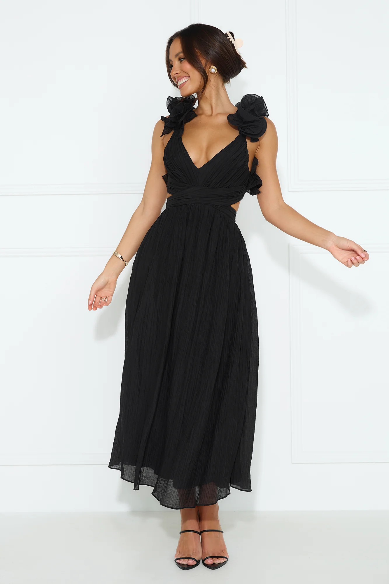 Ring The Wedding Bells Maxi Dress Black | Hello Molly (US)