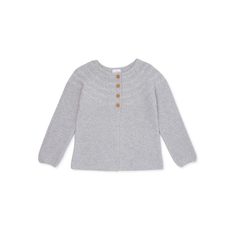 Wonder Nation Baby and Toddler Girl Cable Cardigan, 0/3 Months-5T | Walmart (US)