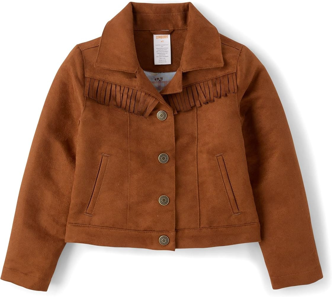 Gymboree Girls' And Toddler Long Sleeve Faux Suede Jacket | Amazon (US)