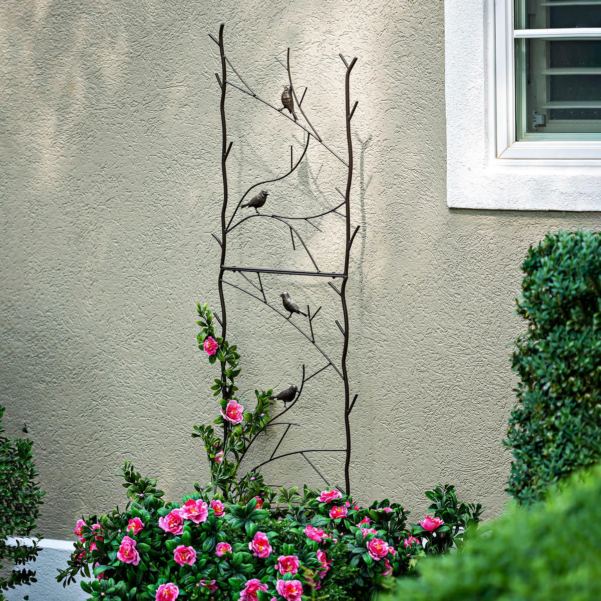 Metal Birds and Twigs Garden Trellis | Plow & Hearth