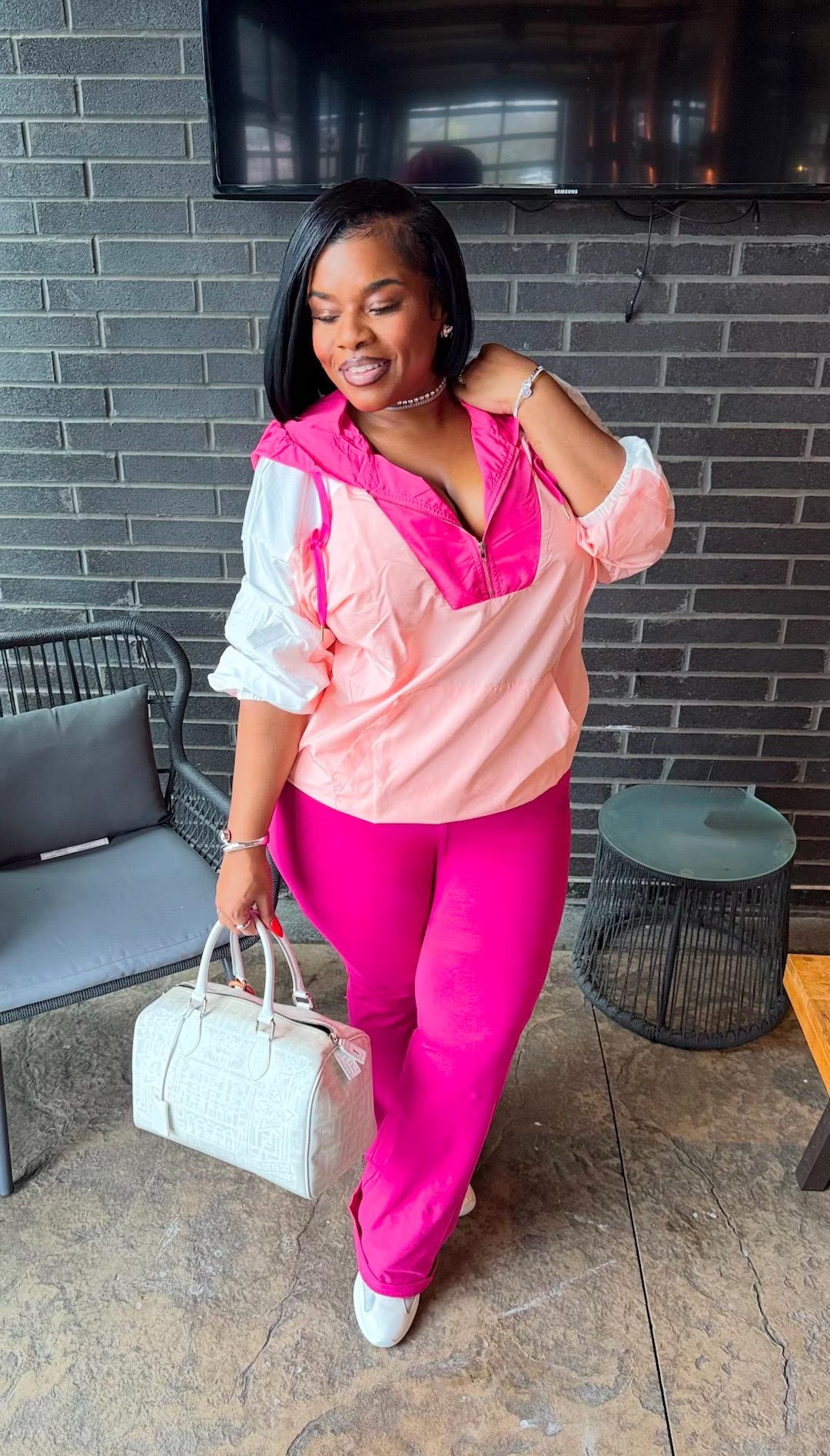 Pink Nylon Jacket Set - Etsy | Etsy (US)