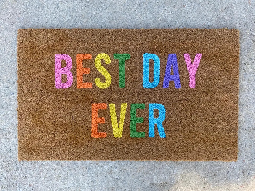 Best Day Ever Doormat, Classroom Decor, Teacher Doormat, Rainbow Decor, Classroom Doormat, Rainbo... | Etsy (US)