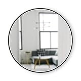 Umbra 358370-040 Hub Wall Mirror With Rubber Frame - 37-Inch Round Wall Mirror for Entryways, Washro | Amazon (US)