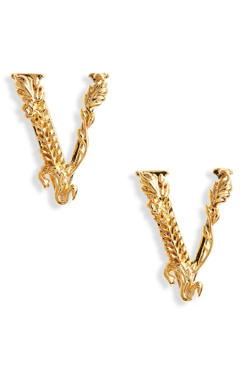 Versace Virtus Monogram Stud Earrings | Nordstrom | Nordstrom