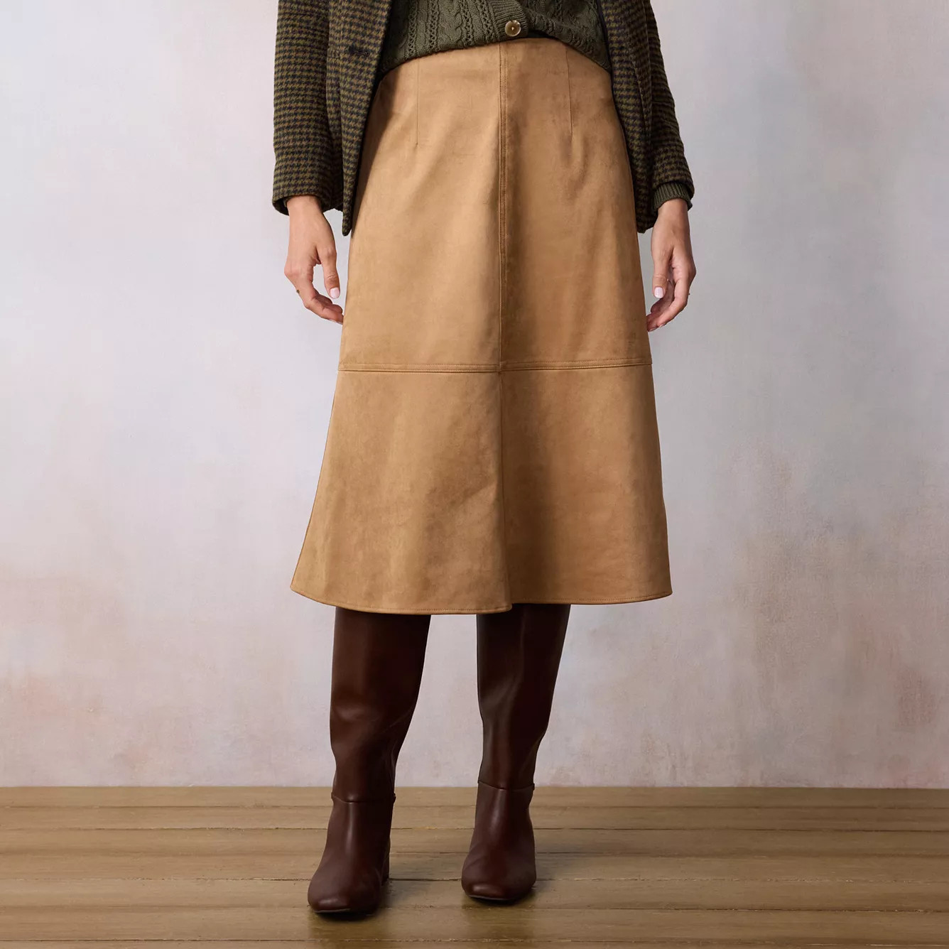 Women's LC Lauren Conrad Seamed Button Front Midi Skirt | Kohl's