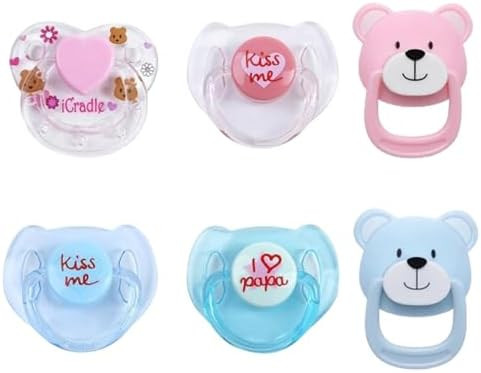 Mire & Mire 6 Pcs Doll Magnetic Pacifiers Baby Doll Accessories for Reborn Baby Doll, Pretend Pla... | Amazon (US)