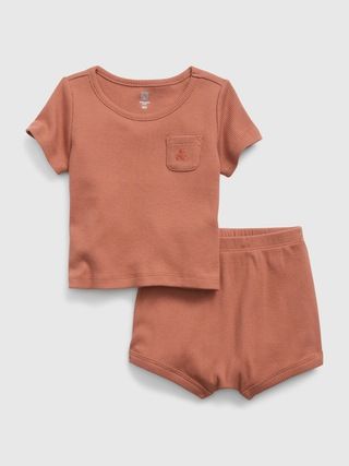 Baby Ribbed 2-Piece Outfit Set | Gap (US)