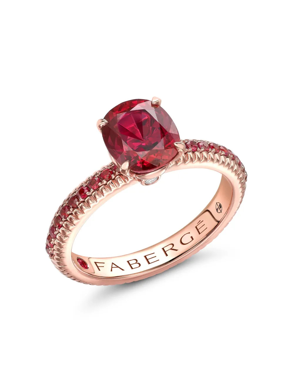 Fabergé 18kt Rose Gold Colours Of Love Ruby Fluted Ring - Farfetch | Farfetch Global