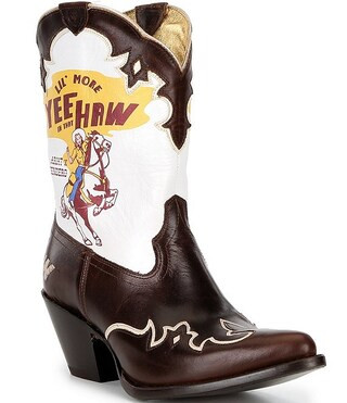 Ariat Women's Bandida Sendero Yeehaw Print Leather Mid Calf Western Boots | Dillard's | Dillard's