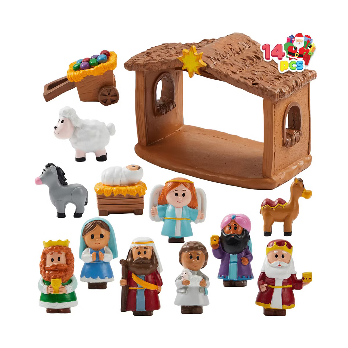 Joyfy 14Pcs Christmas Little Nativity Playset Xmas Decorations, Christmas Story Manger Scene Toys... | Target