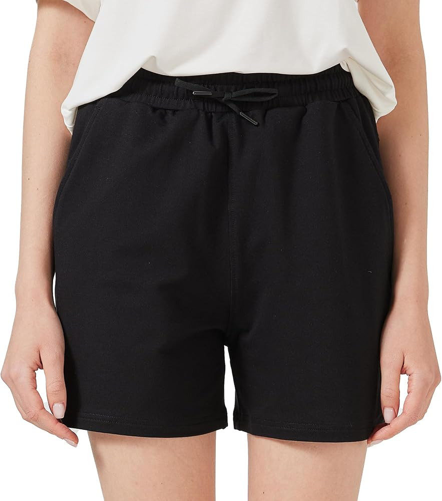 netdraw Women's Super Soft Bamboo Viscose Cotton Sweat Shorts Casual Lounge Athletic Running Terr... | Amazon (US)