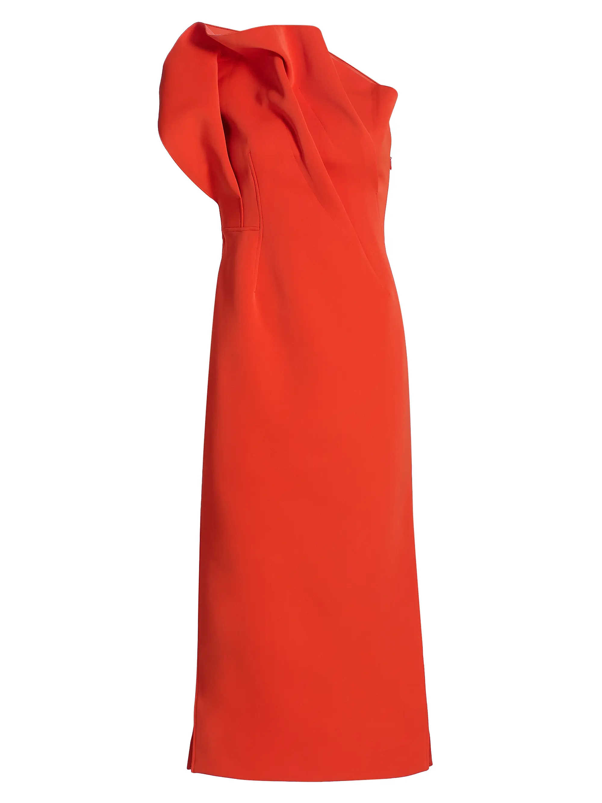 Acler Hawkley Pleated One-Shoulder Midi-Dress | Saks Fifth Avenue | Saks Fifth Avenue