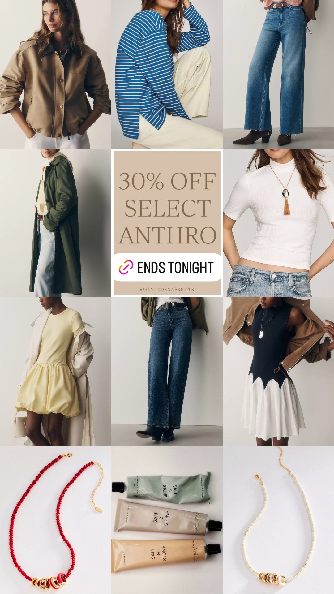 30% off select Anthro ends tonight, 7/18

#LTKSaleAlert