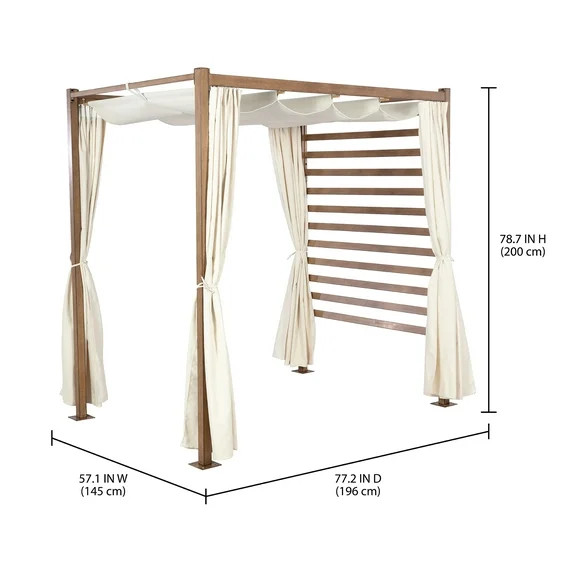 Better Homes & Gardens Marlow Pergola Retreat Outdoor Living Privacy Shade Features - 1-Piece Gal... | Walmart (US)