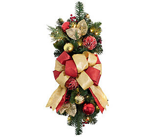 Haute Decor Madison 26" Pre-Lit  Staircase Swag | QVC