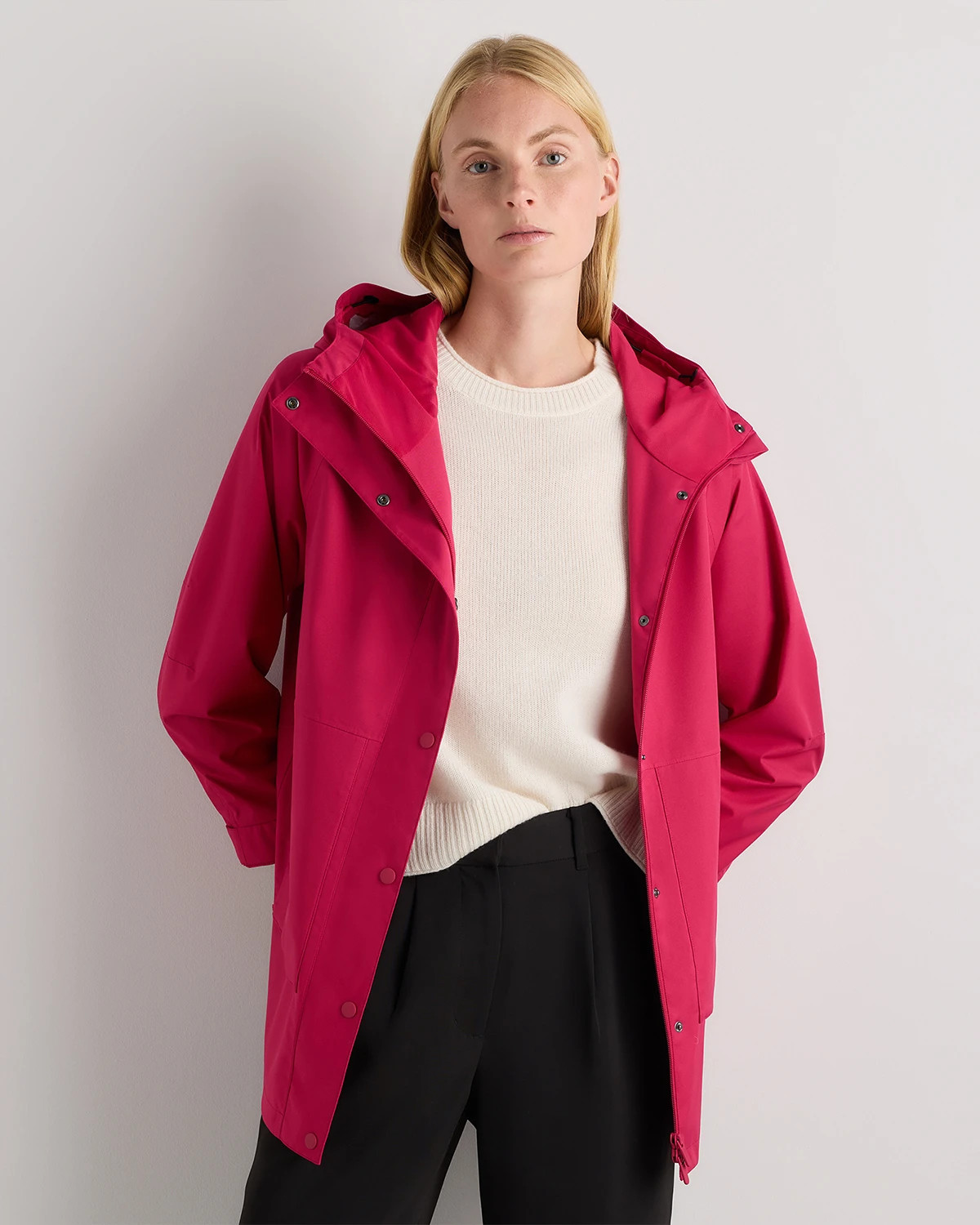 Weather Proof Oversized Rain Jacket in Amaranth Pink | Quince