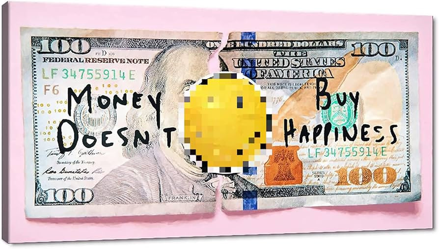 Money Wall Art Money Poster Motivational Wall Art Preppy Wall Decor Money Doesn't Buy Happiness W... | Amazon (US)