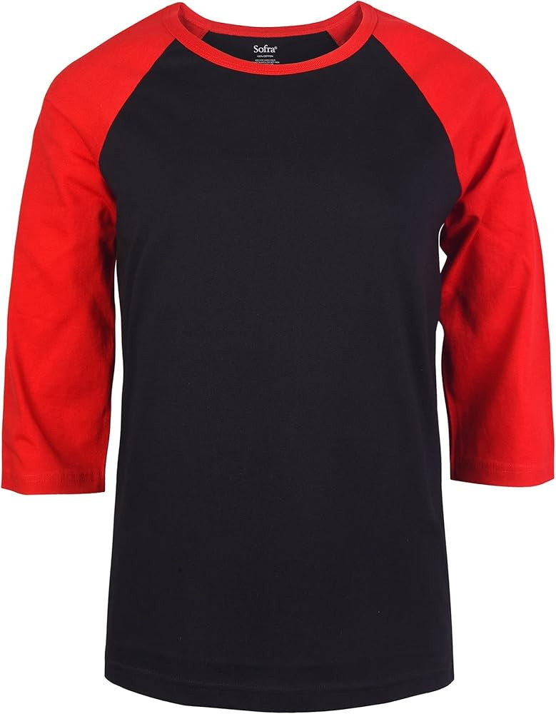 Cottonbell Women's Baseball Quarter Sleeve Tee Shirt | Amazon (US)