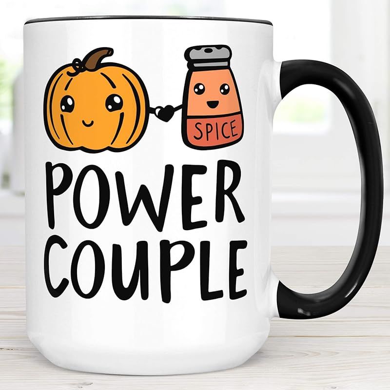 Pumpkin Spice Coffee Mug Power Couple Autumn Fall Microwave Dishwasher Safe Ceramic Cup | Amazon (US)