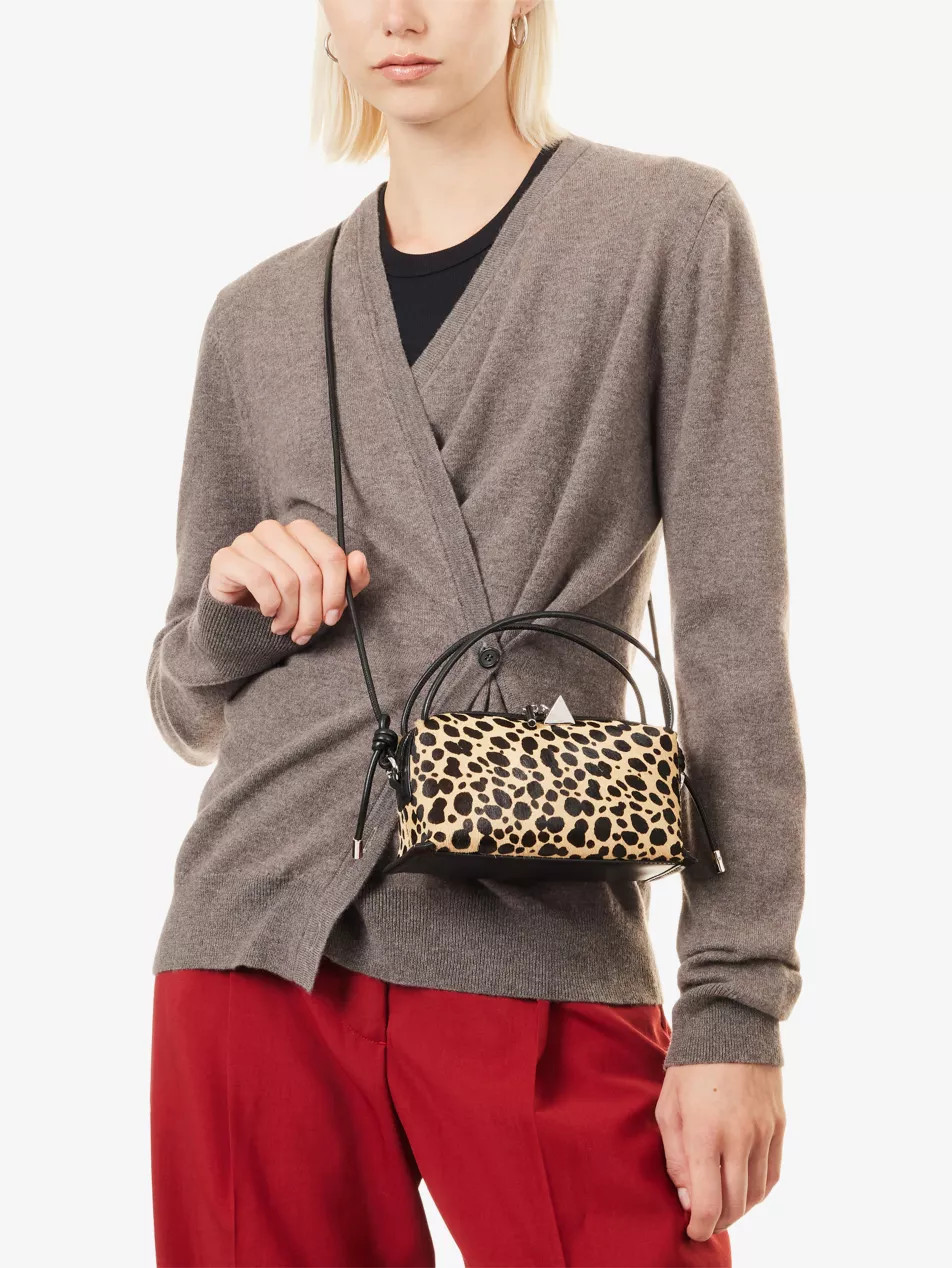 VERAFIED - Caf\u00e9 Mini Cheetah-Print Calf-Hair Shoulder Bag | Selfridges.com | Selfridges