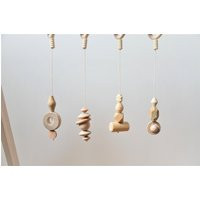 Hanging Toys, Pure Wood Toys, Baby Gym Toys, All Natural, Hanging Toy, Monochrome Toys, Montessori W | Etsy (US)