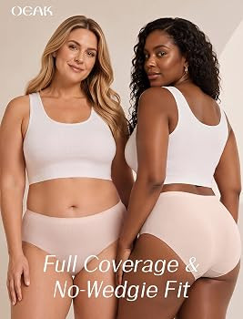 OEAK Womens Seamless Underwear Invisible Hipster Panties | Amazon (US)