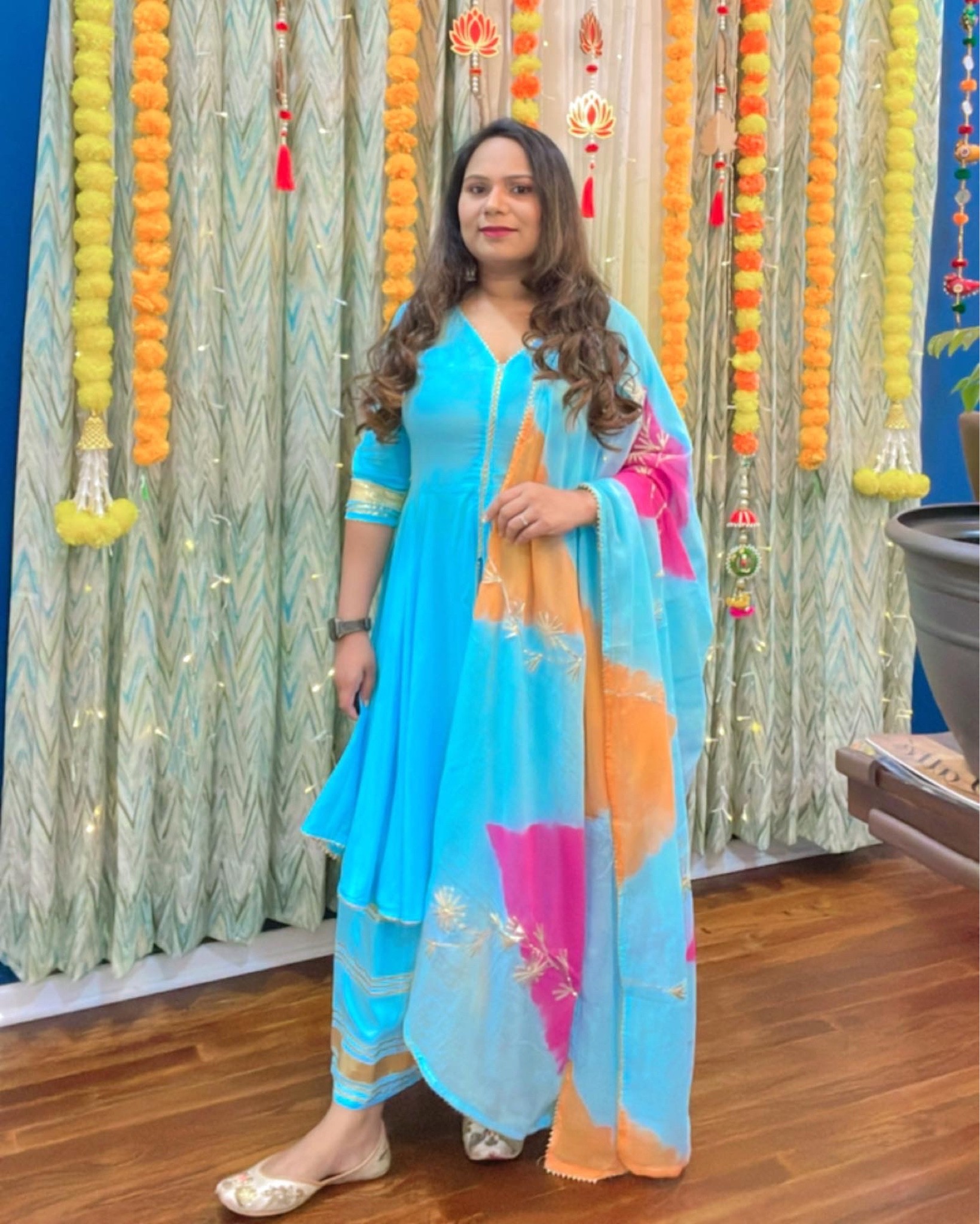 Shop the Look! I bought it from India and  have linked similar. 
Gota work Kurti Sharara and Dupatta set for women/ Party wear kurti 


#LTKstyletip #LTKSeasonal #LTKbeauty
