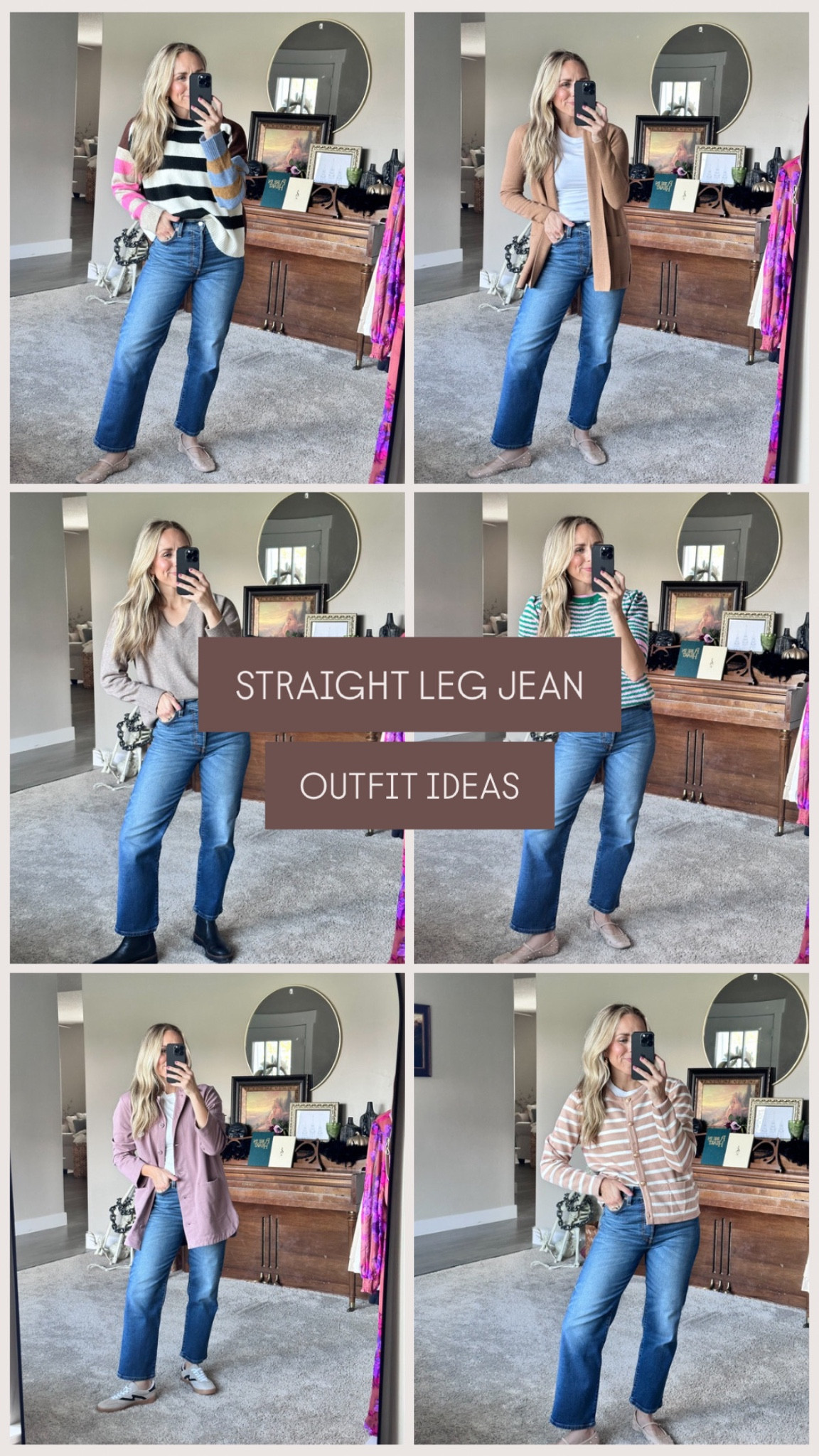 6 fall outfit ideas for straight leg jeans!

Everything is true to size. 

#LTKSeasonal #LTKStyleTip