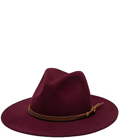 Wyeth Billie Wool Felt Fedora Hat - Wine | Dillard's