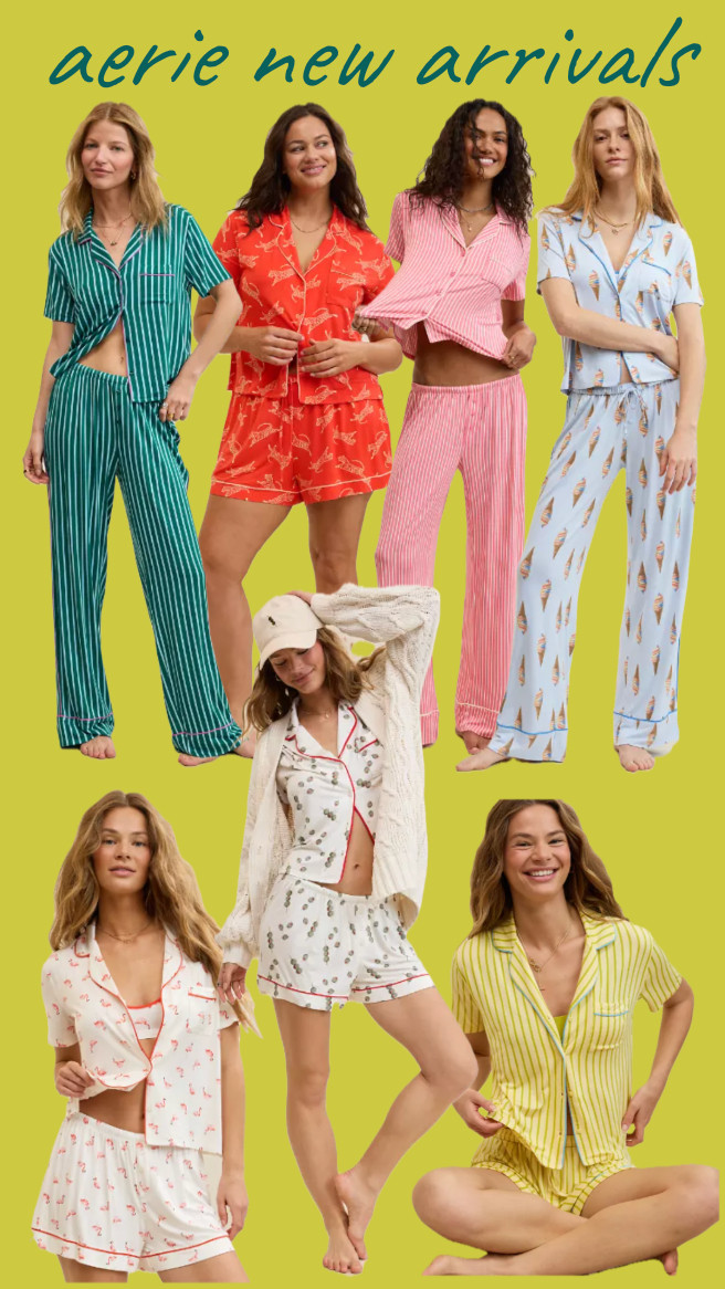 Aerie has the cutest pajamas right now! You can mix and match shirts, pants, shirts and sizes! They're all SO soft, too. Great Mother's Day gift idea!
..........
Aerie sale aerie finds aerie haul aerie new arrivals aerie bestsellers Anthropologie pajamas anthropologie dupe aerie dupe Walmart dupe walmart pajamas joyspun pajamas pajama set pajama pants marching set pajama shorts graduation gift gifts for her gifts for daughter teen gift idea gifts for mom mother's day gifts mothers day gift ideas gifts for mom plus size pajamas colorful pajama set 

#LTKselfcare #LTKxAerie #LTKMothersDay