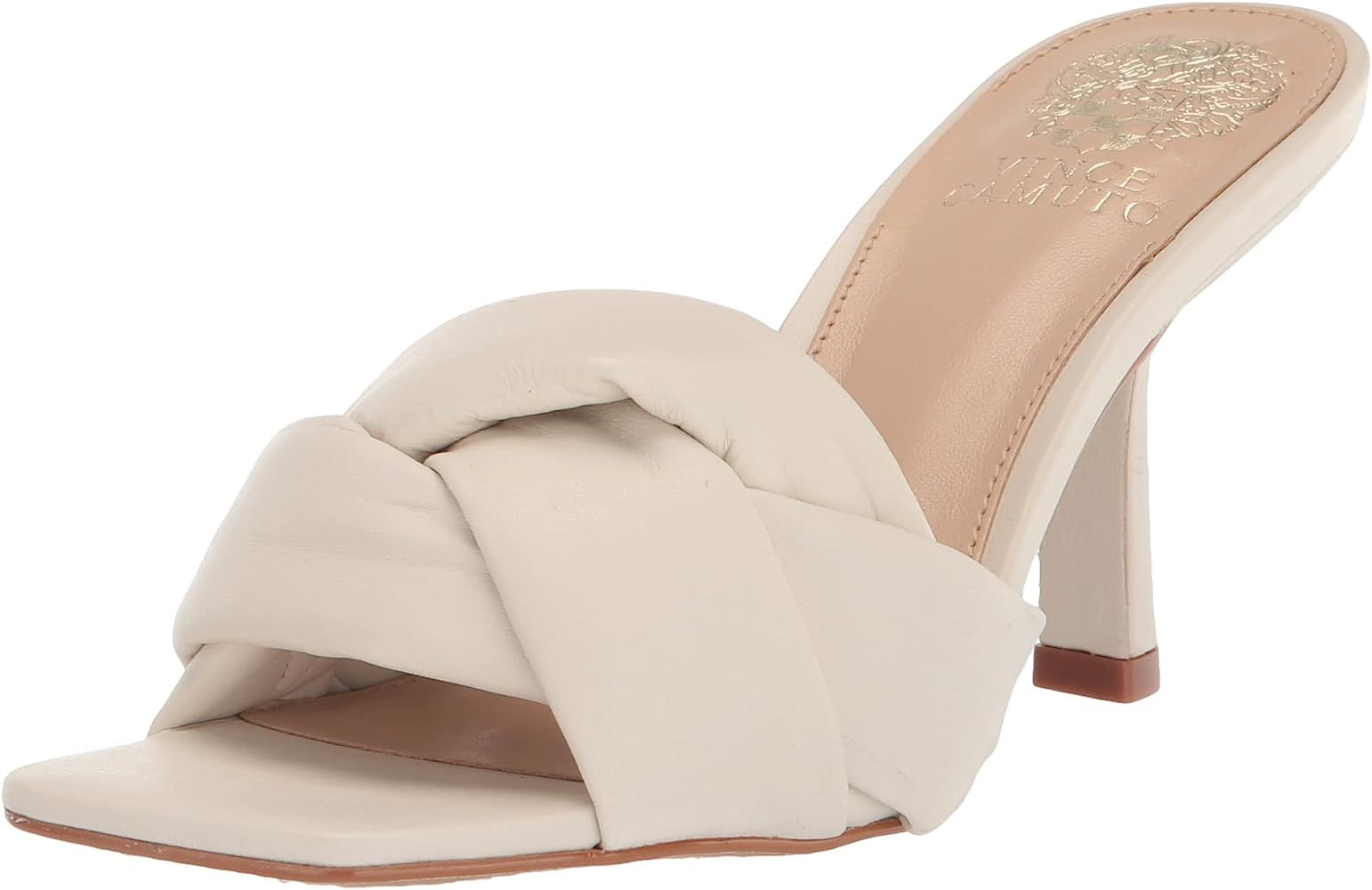 Vince Camuto Women's Footwear Joieana Puffy Strap Dress Mule Heeled Sandal | Amazon (US)