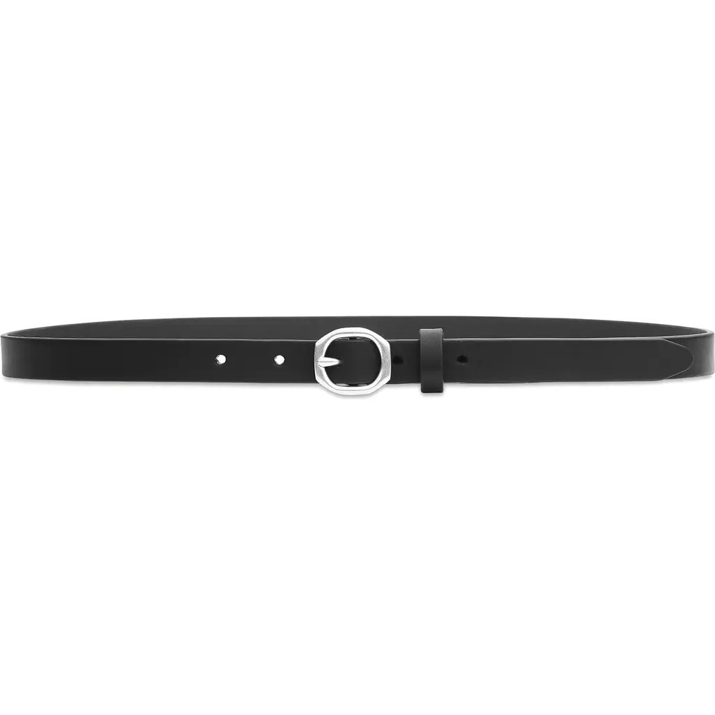 rag & bone Baby Audrey Leather Skinny Belt in Black at Nordstrom, Size Small | Nordstrom