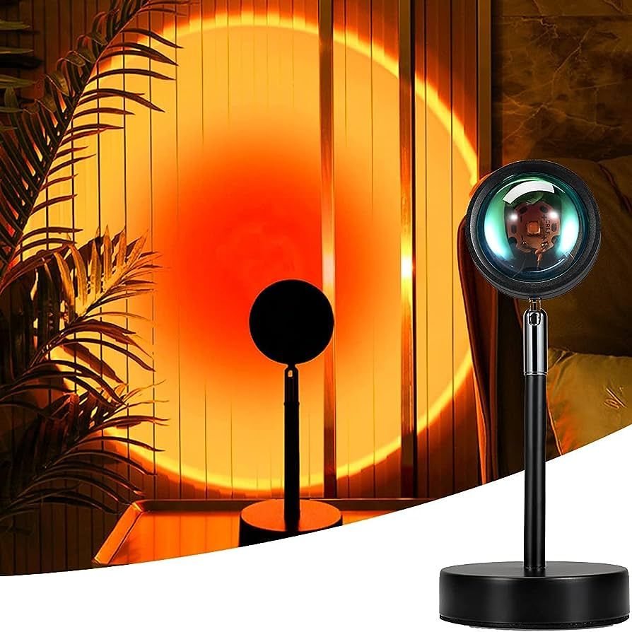 Mydethun Sunset Projection Lamp - 180-Degree Rotation - Night Light Projector - USB Cable - Floor... | Amazon (UK)