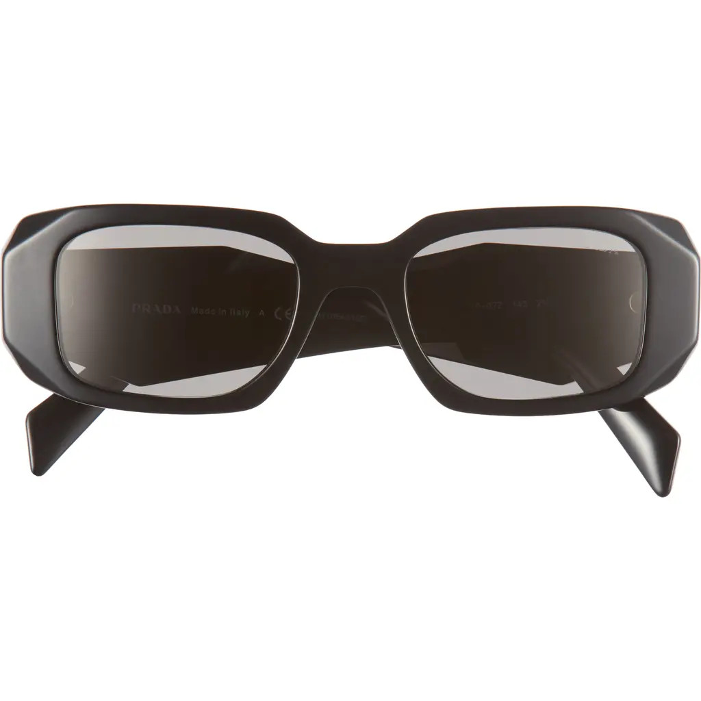 Prada 49mm Small Rectangular Sunglasses in Grey Mirror at Nordstrom | Nordstrom