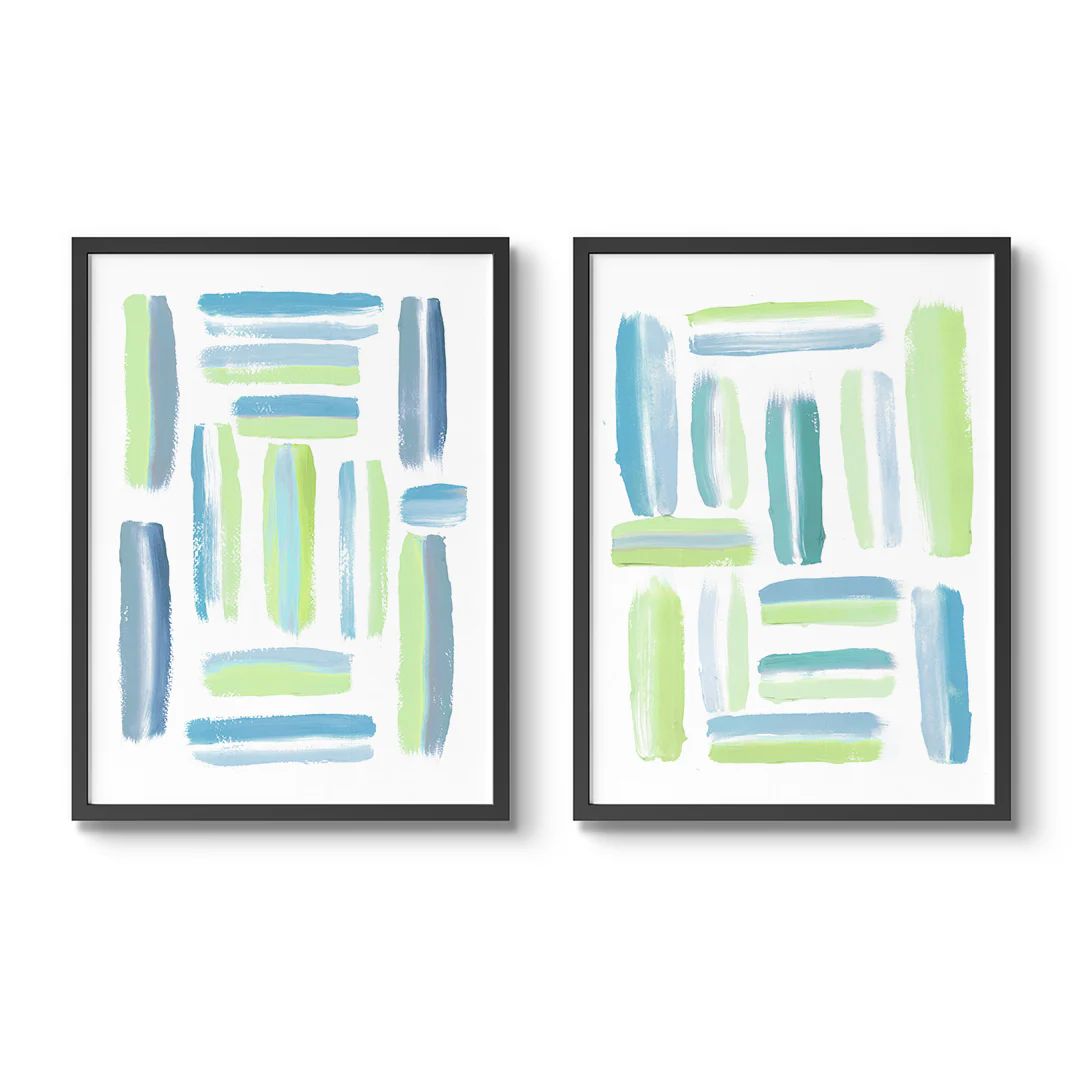 Abstract Line Pair by Oh So Lovingly Modern Painted Art Prints | Urban Garden Prints