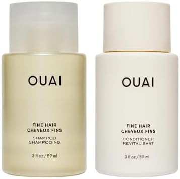 OUAI Fine Hair Shampoo & Conditioner Set, Travel Size - Volumizing Shampoo & Conditioner - With S... | Amazon (US)