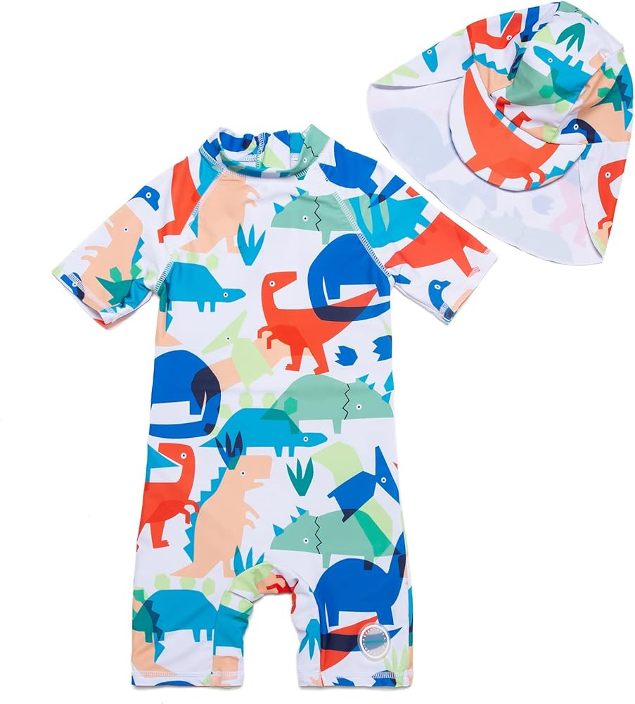 Baby boys UPF50+ Sunsuit With Snap Bottom One Piece | Amazon (US)