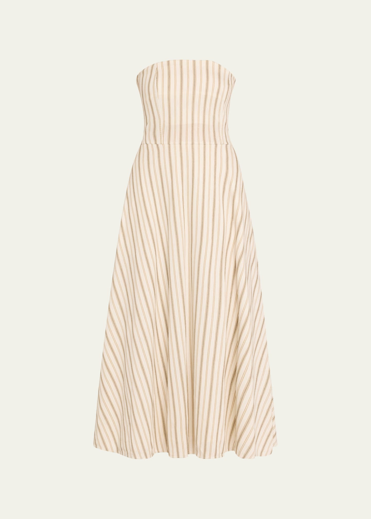 Max Mara Fervida Stripe Strapless Midi Dress | Bergdorf Goodman
