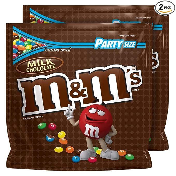 M&M'S Milk Chocolate Candy Party Size 38-Ounce Bag (Pack of 2) | Amazon (US)