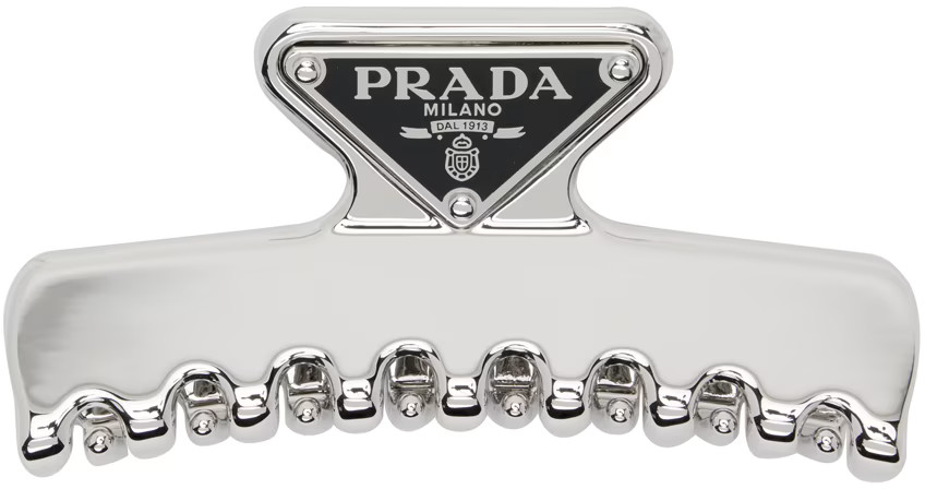 Prada - Silver Metal Hair Clip | SSENSE
