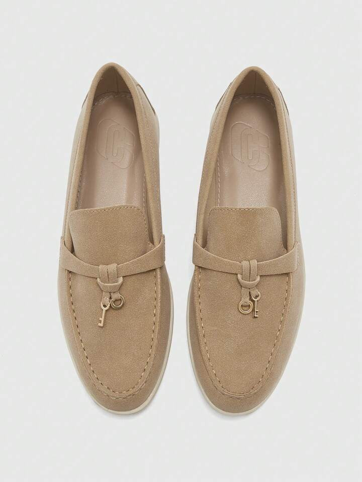 CUCCOO BIZCHIC Damen Patchwork Fransen Mode Lässig Alltagstragen Slip-On Flats | SHEIN