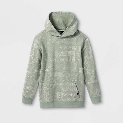Boys' Bandana Hoodie Sweatshirt - art class™ Green | Target