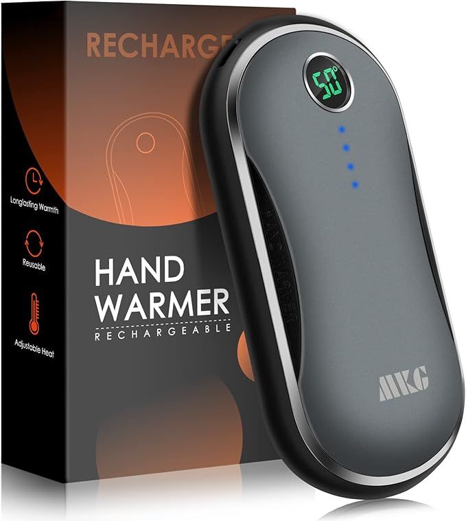 Hand Warmer Rechargeable, MKG 10000mAh Electric Handwarmers, 15 Hours Long Lasting and 3 Levels Q... | Amazon (US)