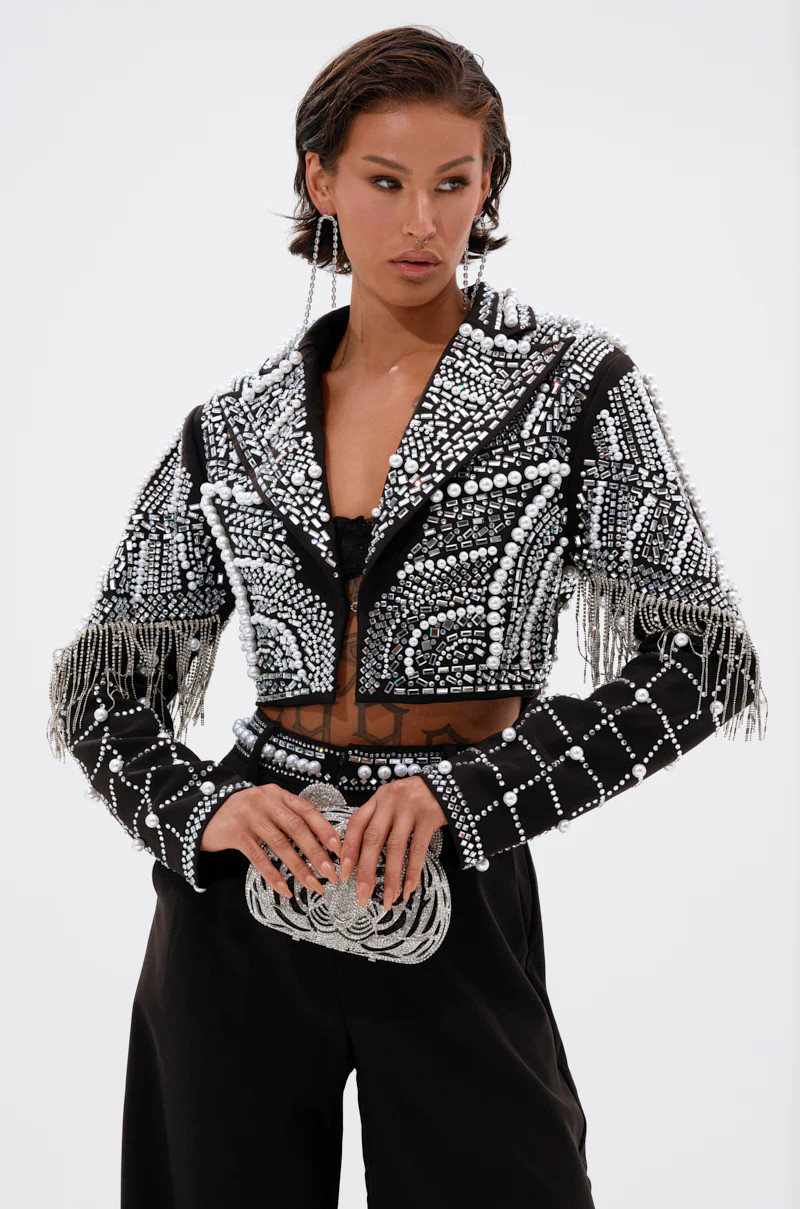 DIRTY MARTINI EMBELLISHED BLAZER | AKIRA